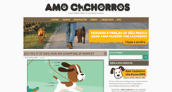 Desktop Screenshot of amocachorros.com.br